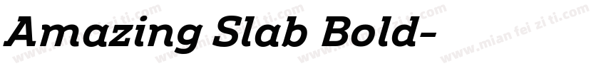 Amazing Slab Bold字体转换